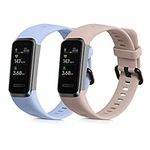 kwmobile Straps Compatible with Huawei Band 4 Straps - 2x Replacement Silicone Watch Bands