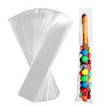 200pcs Clear Self Sealing Cellophane Bags, 2" x 10" Clear Pretzel Rod Bags, Resealable Cellophane Bag for Packaging ICY Candy Popsicle,Gifts, Favors.