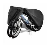 Bike Covers for 2 or 3 Bikes, 2XL Size Outdoor Waterproof & Anti-UV Bicycle Covers with Lock Hole for Mountain Road Electric Bikes