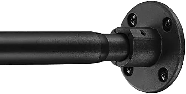 Hanging Closet Rod,29-94 Inches Space Saving Closet Rod Extender Hanging,Black Adjustable Clothes Hanging Bar, Stainless Steel Closet Garment Organizer Rack ,Bathroom,Windows