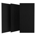 UMIACOUSTICS Art Acoustic Panels Sound Absorbing 3 Pack Premium Acoustical Wall Panel, 48" X 24" X 0.4" Decorative Panels, Creative Slotting Design (Equidistant slot, Black)