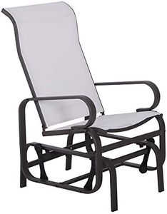 Outsunny Outdoor Glider Chair, Gliders for Outside Patio with Smooth Rocking Mechanism and Lightweight Construction for Backyard, Beige