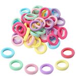 nuoshen 50 Pcs Baby Hair Ties, Assorted Colors Elastic Mini Hair Ponios Ponytail Holders Hair Accessories for Girls Kids