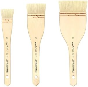 XDT#5249 Hake Artist Paint Brush 3 Piece Set Medium Soft Premium Goat #1.18in #2in #2.95in, Acrylic Oil Watercolor