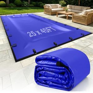 REGMICS 25 x 45 ft Rectangle Inground Pool Cover - Heavy Duty & Durable Swimming Pool Cover with Water Bag Loops - 4 ft Extra Overlap, Easy Installation, UV & Tear-Resistant Shield