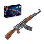 Reobrix 77005 AK47 Model Building Kit, Building Toys with Shooting Function, DIY Gifts Building Blocks Set for Boys and Adults, 1344 PCS Building Bricks, Eye-catching Collectible Model