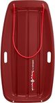 Retrospec Retrorider Plastic Snow Sled for Kids and Adults - Toboggan Style with Pull Rope, Cold-Resistant Construction & Hard Bottom for Fast Downhill Rides