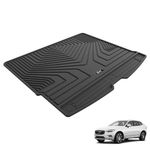 3W Cargo Liner Fit for Volvo XC60 2018-2024 (Not for Hybrid) Non-Slip Odorless TPE All Weather Custom Fit T5 T6 Momentum Cargo mats for Volvo XC60 Tunk Mats Car Liners Black Over 10 Years Lifespan