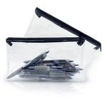 Clear Pencil Case for Exams 2 PCS, Transparent Pencil Case, Pencil Case Clear PVC with Zipper for Usage in School Office Home and Travel, Plastic Pencil Case, See Through Pencil Case