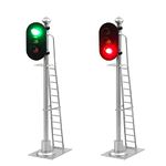 jtd433gyr 2pcs Model Railroad Train Signals 2-Lights Block Signal 1:43 o Scale 12v Green-Yellow-red Traffic Lights for Train Layout New