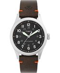 Timex Men's Expedition North 36 mm Watch - Brown Eco-Friendly Two-Piece Quick Release Strap Black Dial Stainless Steel Case TW2V64200