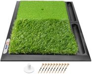 JAYA 25" x 17", 2-in-1 Fairway & Rough Turf Golf Hitting Mat with Ball Tray, Heavy Rubber Base & Foldable Golf Training Mat, Golf Practice Mat for Indoor and Outdoor