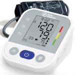 ByFloProducts - Blood Pressure Monitor for Home Use with Heart Rate Monitor - Reliable & Automatic Blood Pressure Machine with Cuff, 2x99 Memory Includes 4 AAA Batteries