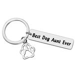 Christmas Keyring Funny Dog Lovers Gift Keyring for Dog Aunt Gift Keyring Best Dog Aunt Ever Keyring Dog Lover Gift Dog Owner Gift Keychain Dog Lovers Keychain Christmas Birthday Gift for Dog Aunt