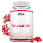 Astaxanthin 12mg - 180 High Strength Softgel Capsules - 6 Month Supply - Powerful Antioxidant Supplement - Astaxanthin from Haemotococcus Pluvialis Algae - Made in The UK