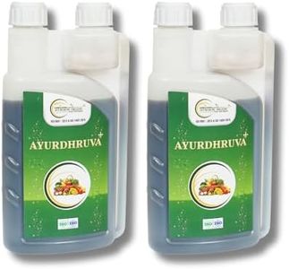 Ayurgrow Organic Liquid Fertilizer Ayurdhruva for Garden Lawn (500 ml, 2 Bottles), Perfect to Use Indoor/Outdoor Plant, 1 Litre