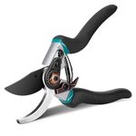 FLORA GUARD 8.7 Inch Pruning Shears- Upgraded SK-5 Wavy High Carbon Steel Blades Garden Shears Scissors pruners with Safety Lock, Tree Trimmers Secateurs,Hand Pruner, Garden Clippers