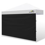 Hisinly Canopy Sidewall 8 * 8 ft, 1 Pack Sunwall with 210D Oxford Cloth, UV Protection and Waterproof, Suits Pop-up Tent/Instant Canopy/Commercial Canopy, Black (Sidewall Only)