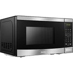 Danby DBMW0721BBS 700 Watts 0.7 Cu.Ft. Countertop Microwave with Push Button Door| 10 Power Levels, 6 Cooking Programs|Auto Defrost and Child Lock