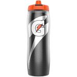 Gatorade Insulated Plastic Squeeze Bottle For Sports, Black, 30oz