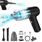 TEPENAR Mini Handheld Vacuum Cleaner - 3 in 1 Cordless Car Vacuum with Brushless Motor 12000PA Strong Suction Portable Hand Vacuum for Pet Car Office Keyboard Home and Pet Hair Cleaning