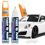 prowithlin Touch Up Paint for Cars 40 ml, Car Paint Scratch Repair, Two-In-One Car Touch Up Paint Pen, Quick & Easy Solution to Repair Minor Automotive Scratches, Car Paint Touch Up - 2 Pack (White)