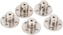 5 Pack 2mm Flange Coupling Connector, Rigid Guide Steel Model Coupler Accessory, Shaft Axis Fittings for DIY RC Model Motors, Hardware, High Hardness Coupling Connector, Silver