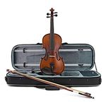 Stentor Graduate Violin Outfit 4/4 Full Size, Violin for Intermediates, Adults & Kids 12+ with Wood Bow, Oblong Carry Case & Accessories, Steel Core String Instrument, 1542A, Brown