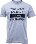 You Can't Scare Me, I Have Seven Grandkids | Funny Grandpa Papa Pops Pawpaw Grandfather of 7 Cute Joke T-Shirt-(Adult,L)