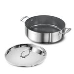 Tramontina Fusao Healthy Triply Ceramic 30cm/6.2L Casserole EX+ with SS 304 Lid | Stock Pot | Biryani Pot | Induction Friendly | Stay Cool Handle I 10 Year Warranty* by Brand