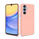 HSP Case for Samsung Galaxy A15 4G/5G [Sustainable Bio Plastic] Cell Phone Case | Biodegradable Recyclable | Wheat Straw TPU Case Protective Cover | Environmentally Friendly Exact Matt Pink