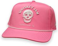 Whiskey Jam 5-Panel Adjustable Dri-2 Brothers Skull Trucker Hat (US, Alpha, One Size, Brothers Skull - Pink)