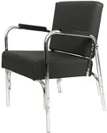 Chromium 'Ella' Professional Auto Recline Shampoo Chair [5028] by PureSana, Premium Vinyl Material, High Density Foam Cushions and Durable Steel Construction.