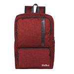 SHIBUI Mayfair Unisex Waterproof Backpack Bag with USB Charging Point and YKK Zippers(Red)