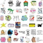 Chivertion 400 Pcs Funny Stickers for Adults Funny Water Bottles Stickers Pack Waterproof Cool Stickers for Laptop, Bumper, Phone, Hard Hats, Wall, Window Decals Decors, 50 Styles (Cute Style)