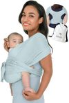 Konny Baby Carrier ORIGINAL AirMesh - Custom Fit Carrier, Hassle-Free, Easy to Wear Infant Sling Wrap, Perfect for Newborn Babies up to 44 lbs Toddlers (Mint, S)