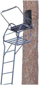 Guide Gear 18’ Jumbo Ladder Tree Stand for Hunting with Seat and Shooting Rest, Deer Hunting Accessories