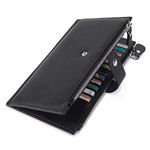 YALUXE Wallet for Women RFID Blocking Genuine Leather Multi Slots Organizer with Zipper Pocket Credit Card Holder Bifold