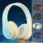 Bluetooth Headphones, Wireless Headphones, Over-Ear Headphones, Workout Headphones, Bluetooth Headphones with Mic, Rgb Light, Foldable Headset, Wireless Headphones Bluetooth