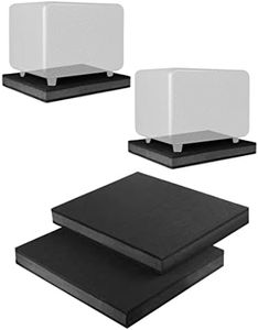 2-Pack for 8''- 10'' Studio Monitor Noise Isolation Pads Subwoofer Platform Speaker Riser 3-Layer Acoustic Stand Foam Stereo Vibration Isolation Stabilizer Base (15.5'' x 13'')