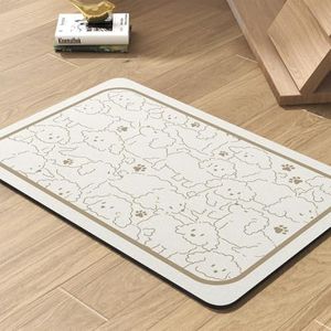 Pet Feeding Mat-Absorbent Dog Mat for Food and Water Bowl-No Stains Quick Dry Water Dispenser Mat-Dog Accessories Pet Supplies-Bowl for Messy Drinkers
