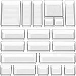 SimpleHouseware 20 PCS Non-slip Clear Plastic Drawer Organizers