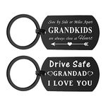 ENGZHI Grandad Gifts from Grandchildren - Drive Safe I Love You - Grandpa Grandfather Keyring Birthday Christmas Fathers Day