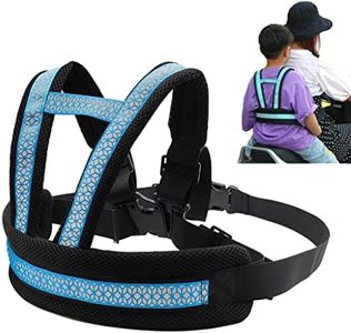 SNOWIE SOFT Kids Safety Belt For Two Wheeler With Reflective Strips,Portable Seat Belt Children Motorcycle Harness For Motorcycle Bike,Adjustable Safety Harness For Kids Ride Strap (2-12Years),Blue