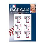 Wincraft MLB Texas Rangers Face Tattoos, Team Colors, One Size