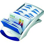 Durable Visifix Desk Business Card File Indexed Capacity 200 Silver Ref 2413/23