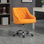 Desk Chair - Orange Velvet Swivel O