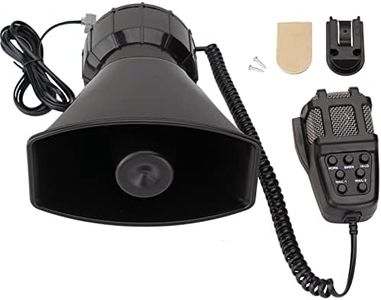 FARBIN Sirène de Voiture Avec 7 Sons Police Sirène Haut-Parleur Amplificateur Alarme Voiture Avec PA Micro 12V 100W PA Amplificateur de Son D'urgence de klaxon