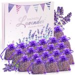 SCENTORINI Dried Lavender Sachets, Lavender Bags, 20x 8g Dried Lavender Flower Bag, Fragrance Bags, Home Fragrance Scented Sachets for Drawer Closets Car Wardrobes Bathrooms