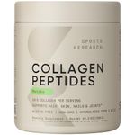 Sports Research Collagen Peptides - Hydrolyzed Type 1 & 3 Collagen Powder Protein Supplement for Healthy Skin, Nails, Bones & Joints - Easy Mixing Vital Nutrients & Proteins, Collagen for Women & Men